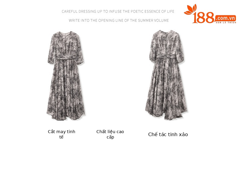 Váy maxi nữ thắt eo phong cách Nam Pháp tinh tế — Màu hồng chi tiết 3