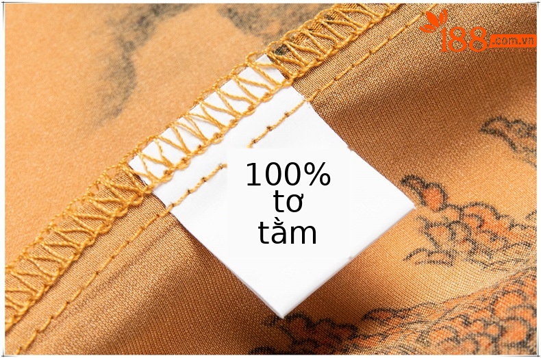 Áo sơ mi nam ngắn tay lụa tơ tằm cao cấp phong cách cổ điển — Màu vàng 2156 chi tiết 19