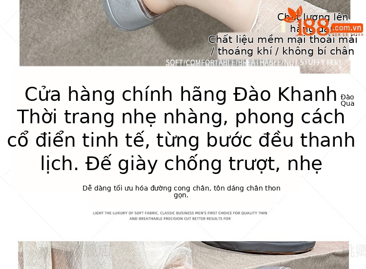 Dép sandal nữ đế xuồng quai chữ V đính đá bạc — Màu đen chi tiết 6