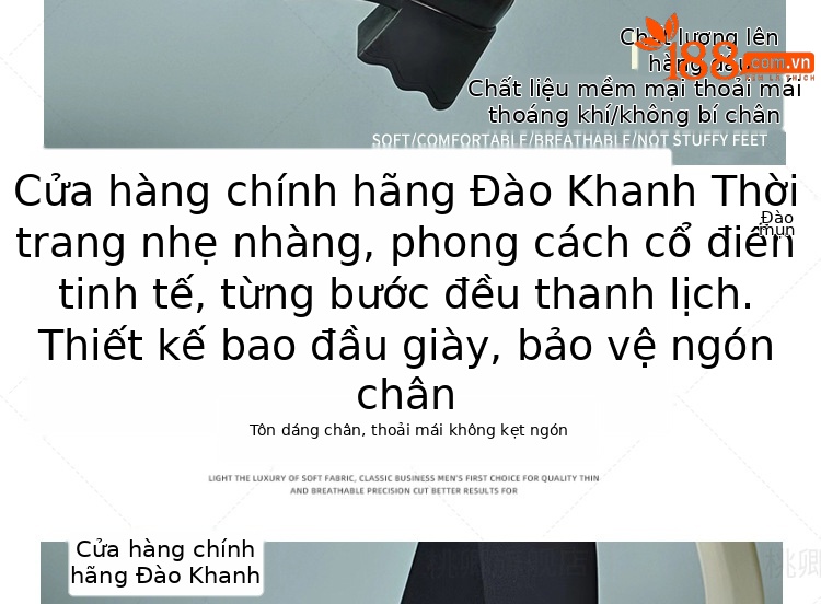Sandal nữ da thật mũi kín đế dày gót thấp kiểu La Mã — Màu đen chi tiết 6