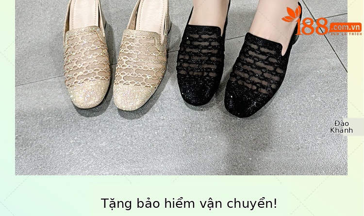Dép sandal nữ quai chữ V gót thấp 3 cm, đế mềm, lưới thoáng khí — Gót đen cao 3 cm chi tiết 2