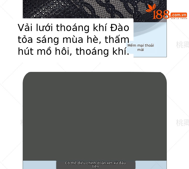 Dép sandal nữ quai chữ V gót thấp 3 cm, đế mềm, lưới thoáng khí — Gót đen cao 3 cm chi tiết 9