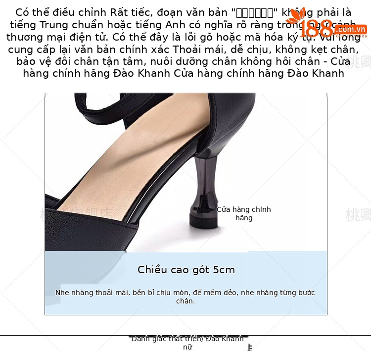 Sandal cao gót nữ da thật mũi nhọn gót mảnh phối váy — Màu đen chi tiết 10