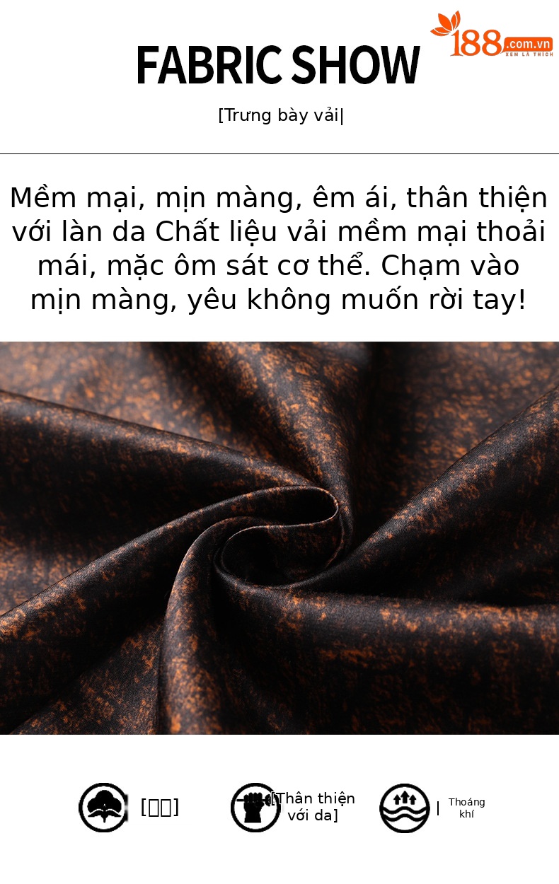 Áo sơ mi ngắn tay nam chất lụa cotton vân rùa mỏng mùa hè — Màu cà phê 90901210 chi tiết 2