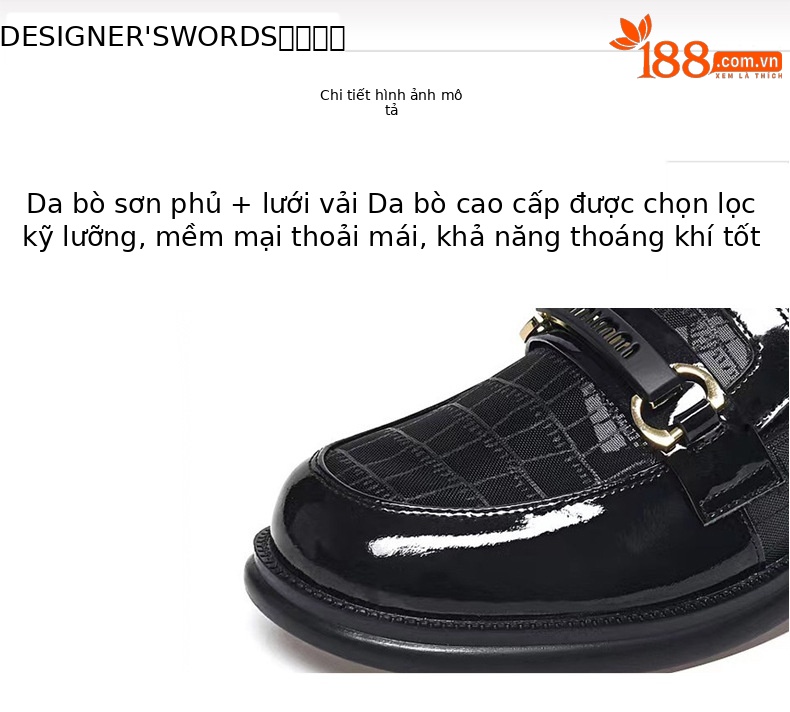 Giày lười nữ đế mềm vải lưới thoáng khí mũi vuông — Màu đen chi tiết 7