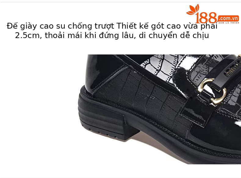 Giày lười nữ đế mềm vải lưới thoáng khí mũi vuông — Màu đen chi tiết 8