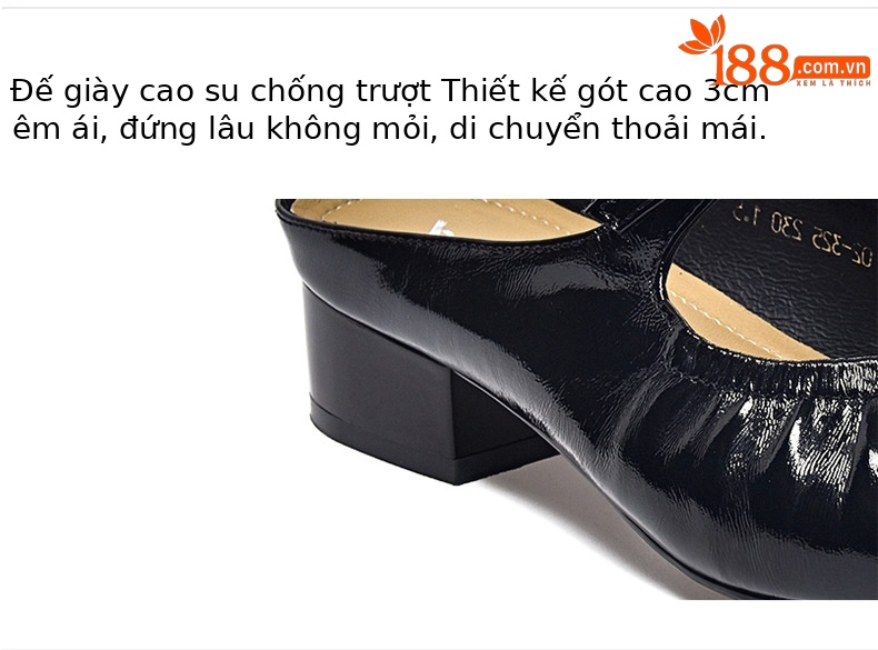 Dép mule nữ da thật mũi kín hở gót, kiểu dáng sang trọng mùa hè — Da Bò Lớp đầu màu be chi tiết 8