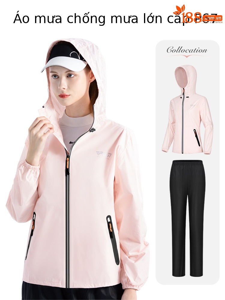 Bộ áo mưa golf PGM chống mưa toàn thân unisex — YF688-Trắng [unisex], YF690-hồng [áo mưa nữ]