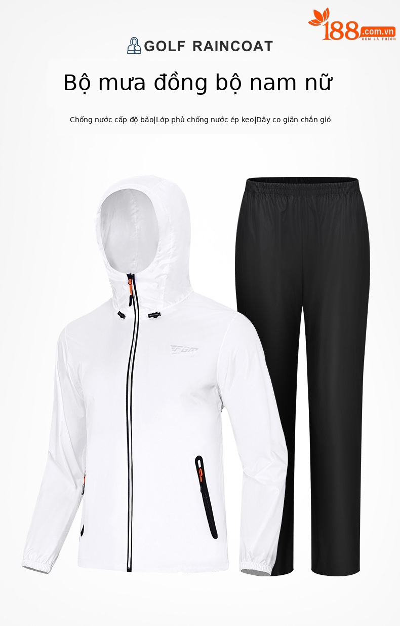Bộ áo mưa golf PGM chống mưa toàn thân unisex — YF688-Trắng [unisex], YF690-hồng [áo mưa nữ] chi tiết 18