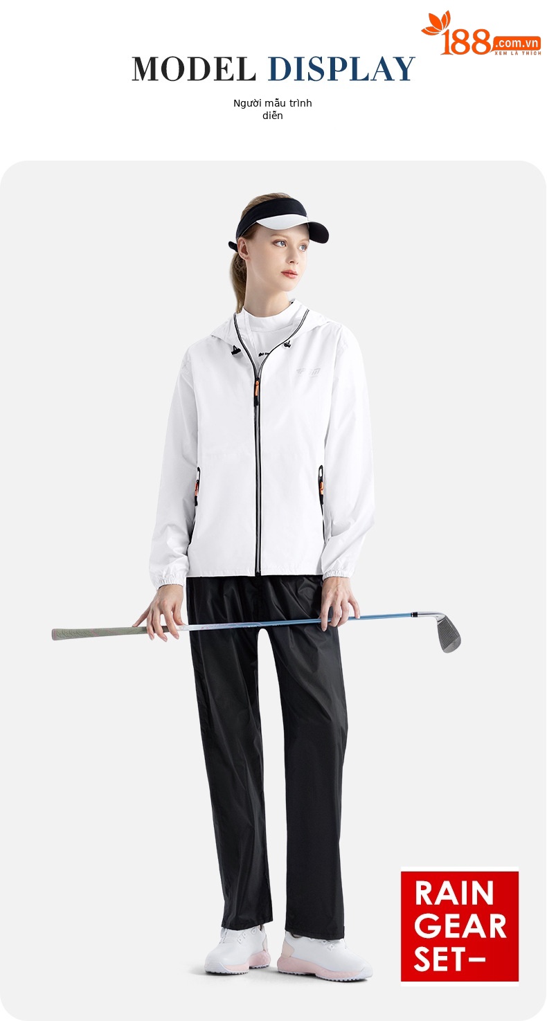 Bộ áo mưa golf PGM chống mưa toàn thân unisex — YF688-Trắng [unisex], YF690-hồng [áo mưa nữ] chi tiết 25
