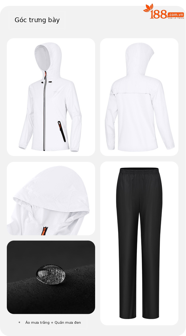 Bộ áo mưa golf PGM chống mưa toàn thân unisex — YF688-Trắng [unisex], YF690-hồng [áo mưa nữ] chi tiết 30