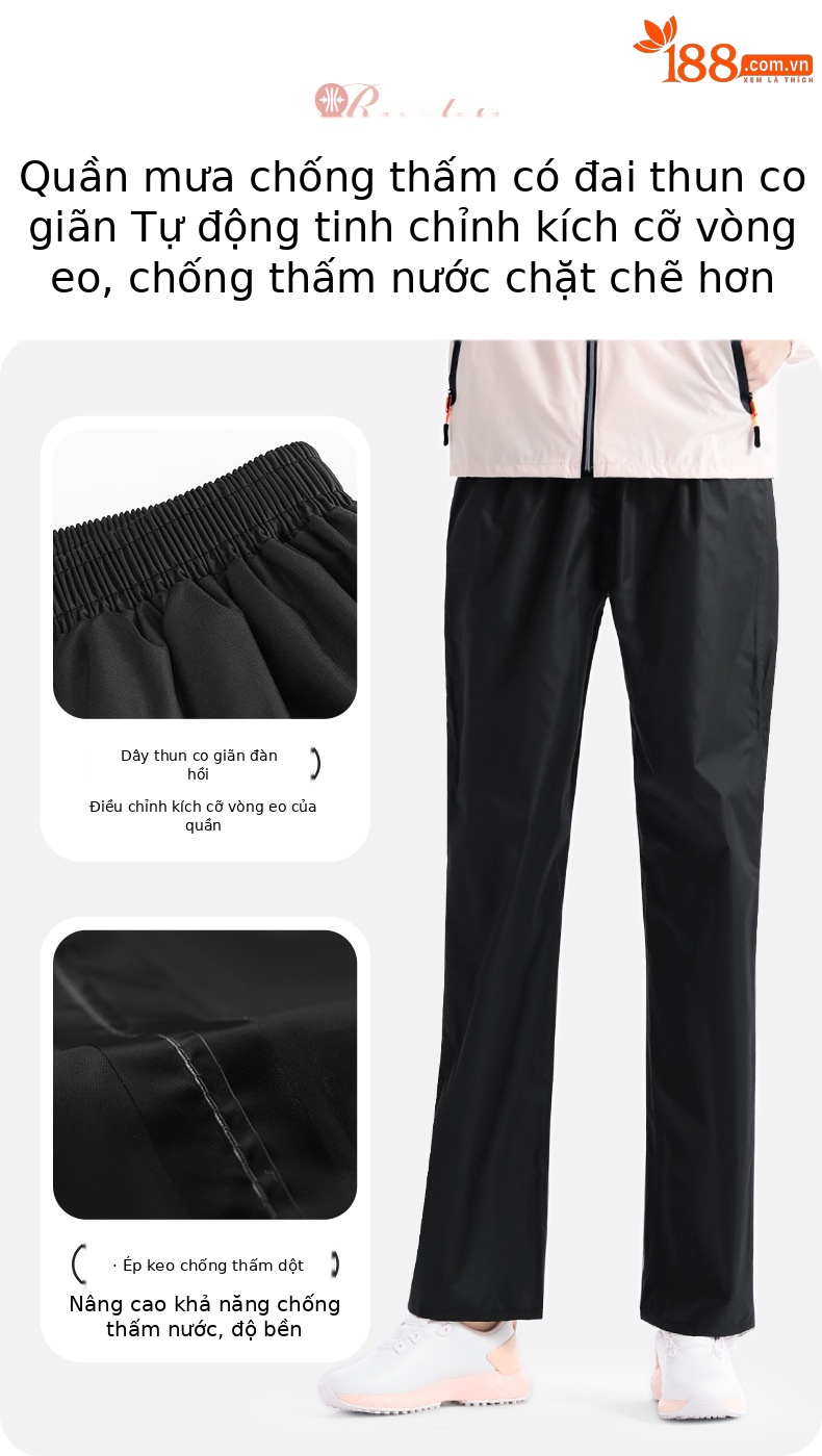Bộ áo mưa golf PGM chống mưa toàn thân unisex — YF688-Trắng [unisex], YF690-hồng [áo mưa nữ] chi tiết 6