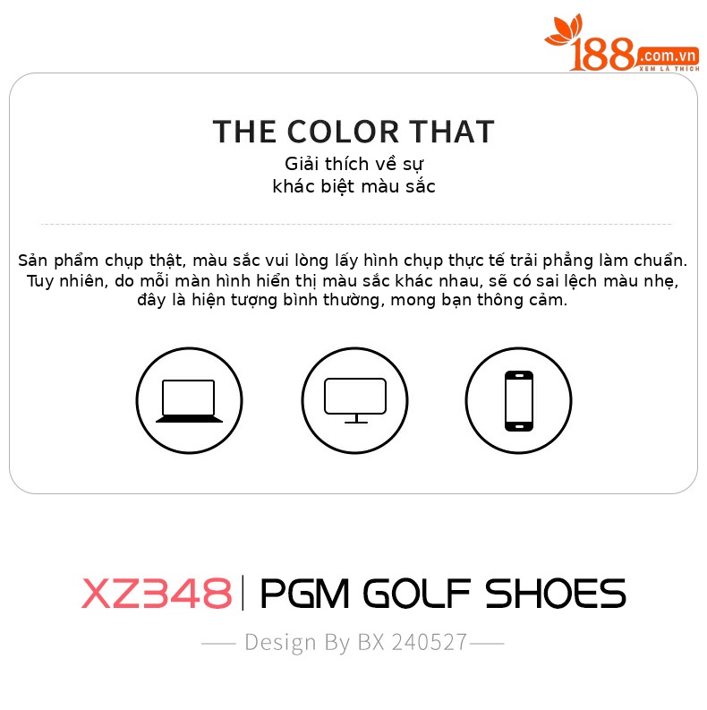 Giày golf nữ PGM siêu sợi chống nước đế đinh chống trượt — XZ348-Trắng hồng, XZ348-Tất cả màu hồng chi tiết 18