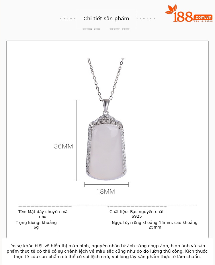 Mặt dây chuyền bạc S925 hình hươu đính đá chalcedony xanh – phong cách cổ điển sang trọng — Chalcedony xanh (không có chuỗi) chi tiết 2