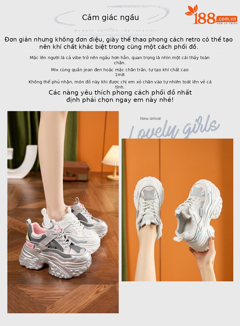 Dép sandal nữ quai chữ V đơn giản, đế wedge cao 8 cm, mũi tròn, phong cách hè — Trắng, Bạc chi tiết 3