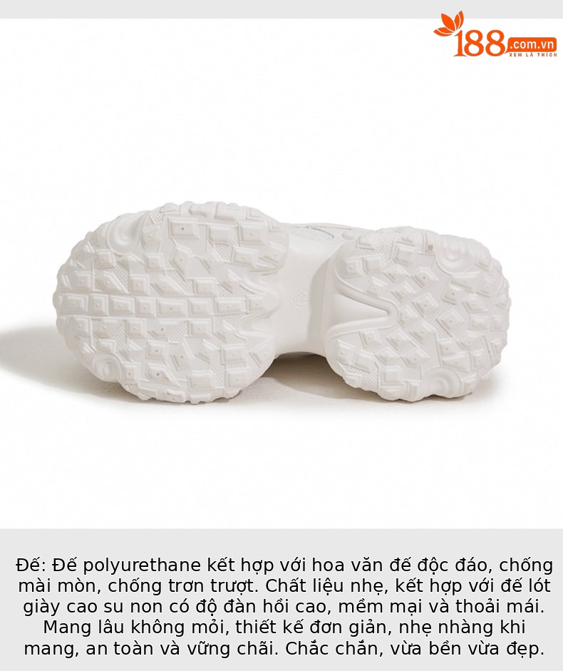 Dép sandal nữ quai chữ V đơn giản, đế wedge cao 8 cm, mũi tròn, phong cách hè — Trắng, Bạc chi tiết 6