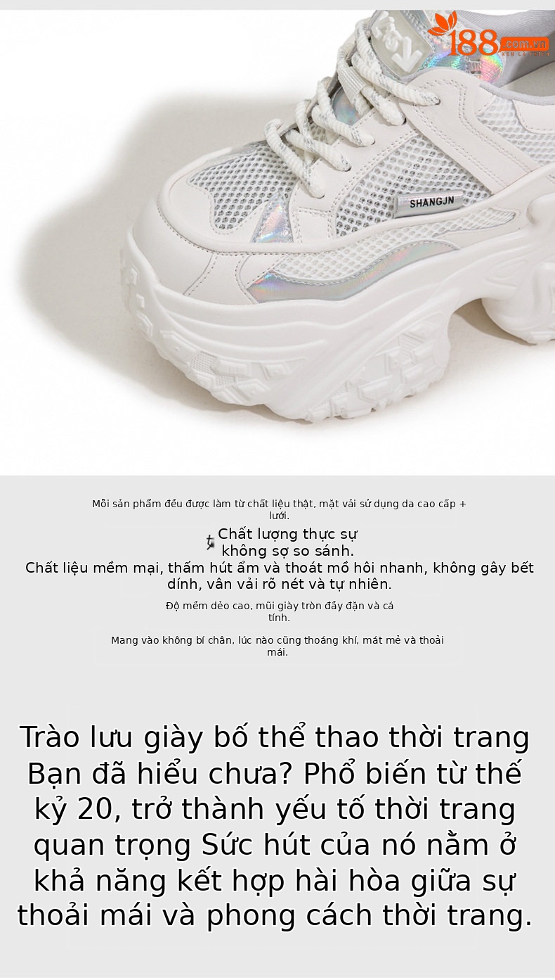 Dép sandal nữ quai chữ V đơn giản, đế wedge cao 8 cm, mũi tròn, phong cách hè — Trắng, Bạc chi tiết 7