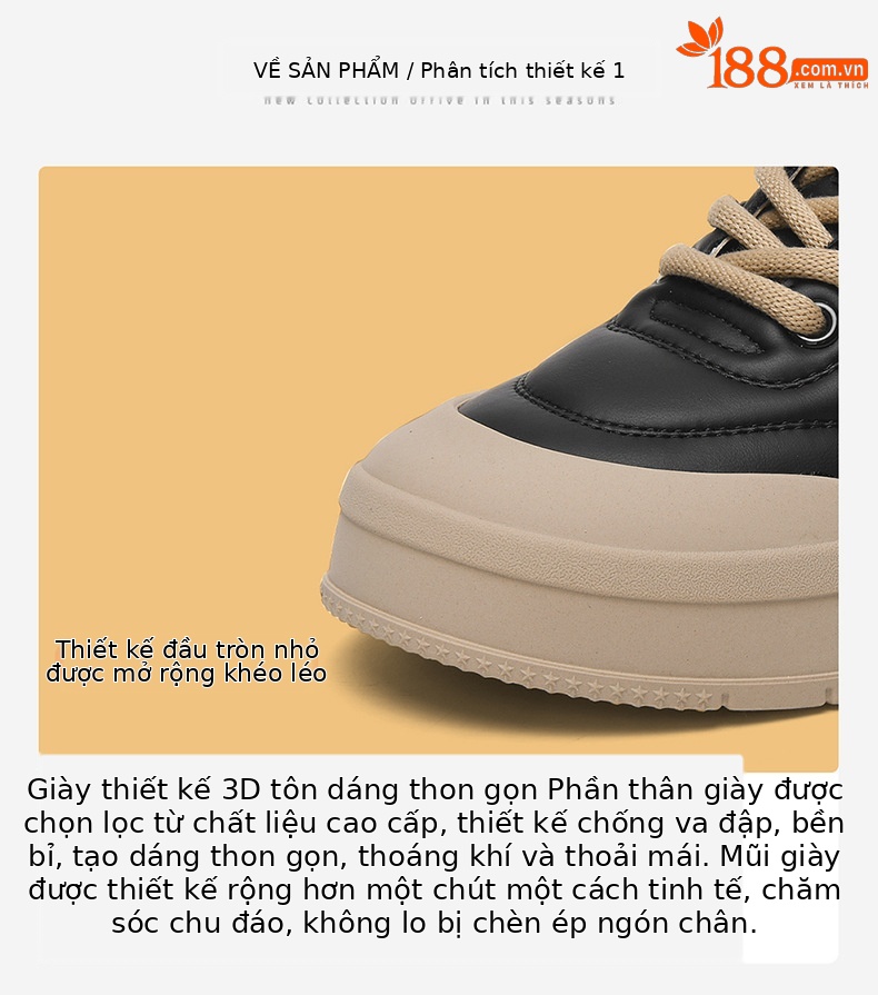 Giày sneaker nữ đế dày chunky mùa xuân hè 2024, đế bệt platform nhẹ chống trượt — DH 29060 màu trắng, DH 29060 Trắng xám, DH 26006 be xám [Mô hình rỗng], DH 29060 Đen Màu mơ chi tiết 4
