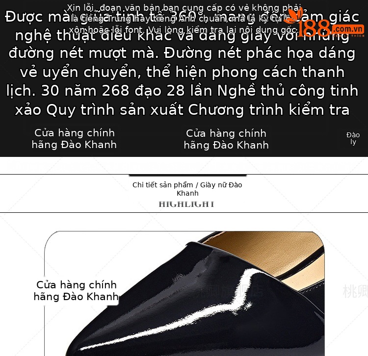 Giày cao gót nữ mũi nhọn da bóng gót nhọn thanh lịch — Màu đen chi tiết 8