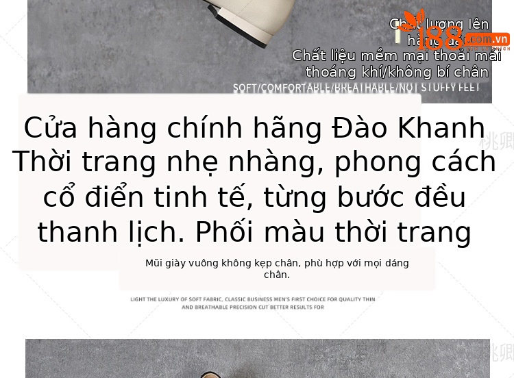 Giày lười nữ mũi vuông da thật đế bằng mềm, xỏ chân tiện lợi — Màu đen chi tiết 6