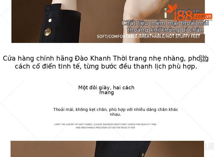 Giày Mary Jane nữ da thật mũi tròn đế mềm gót vuông thấp xỏ chân — Màu nâu chi tiết 6