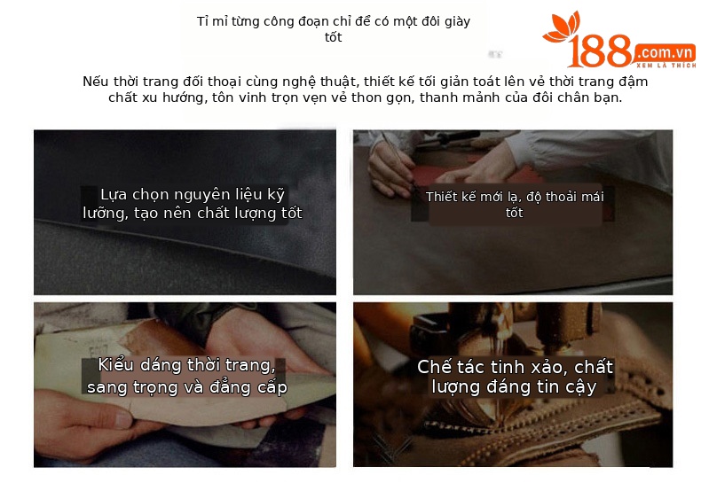 Giày lười nữ mũi vuông da bò đế bằng quai Velcro — Màu nâu chi tiết 16