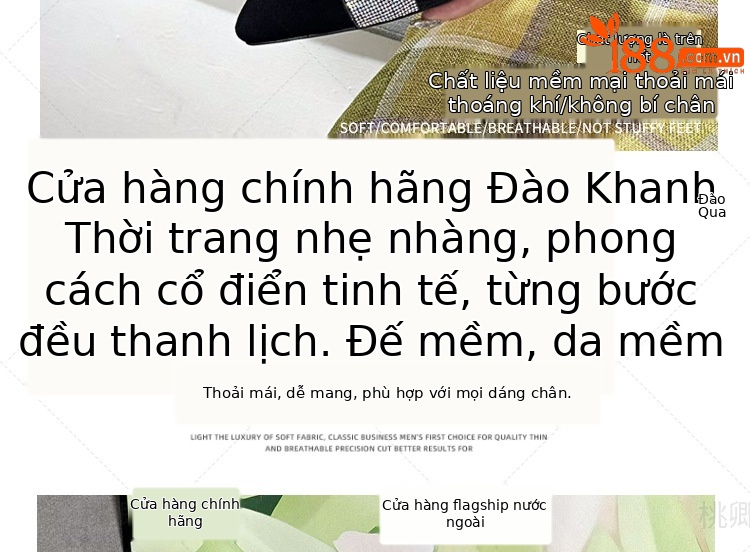 Giày sandal cao gót nữ mũi nhọn lưới đính đá gót 5 cm — Chiều cao gót 5 cm gót nhọn chi tiết 6