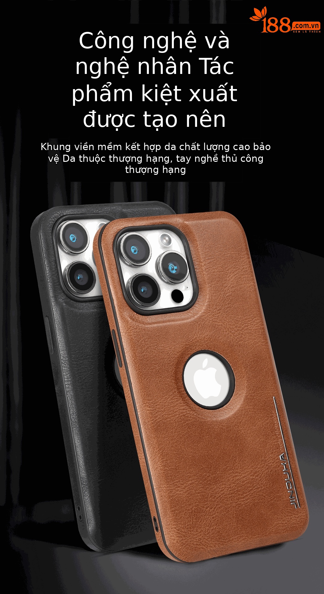 Ốp lưng điện thoại da cao cấp từ tính chống sốc cho iPhone 16 Pro Max kèm giá đỡ — Bao da giá đỡ nhãn rò rỉ Màu Đỏ, Bao da giá đỡ nhãn rò rỉ màu đen, Bao da giá đỡ nhãn rò rỉ màu xanh lam, Bao da giá đỡ nhãn rò rỉ-màu nâu nhạt chi tiết 1