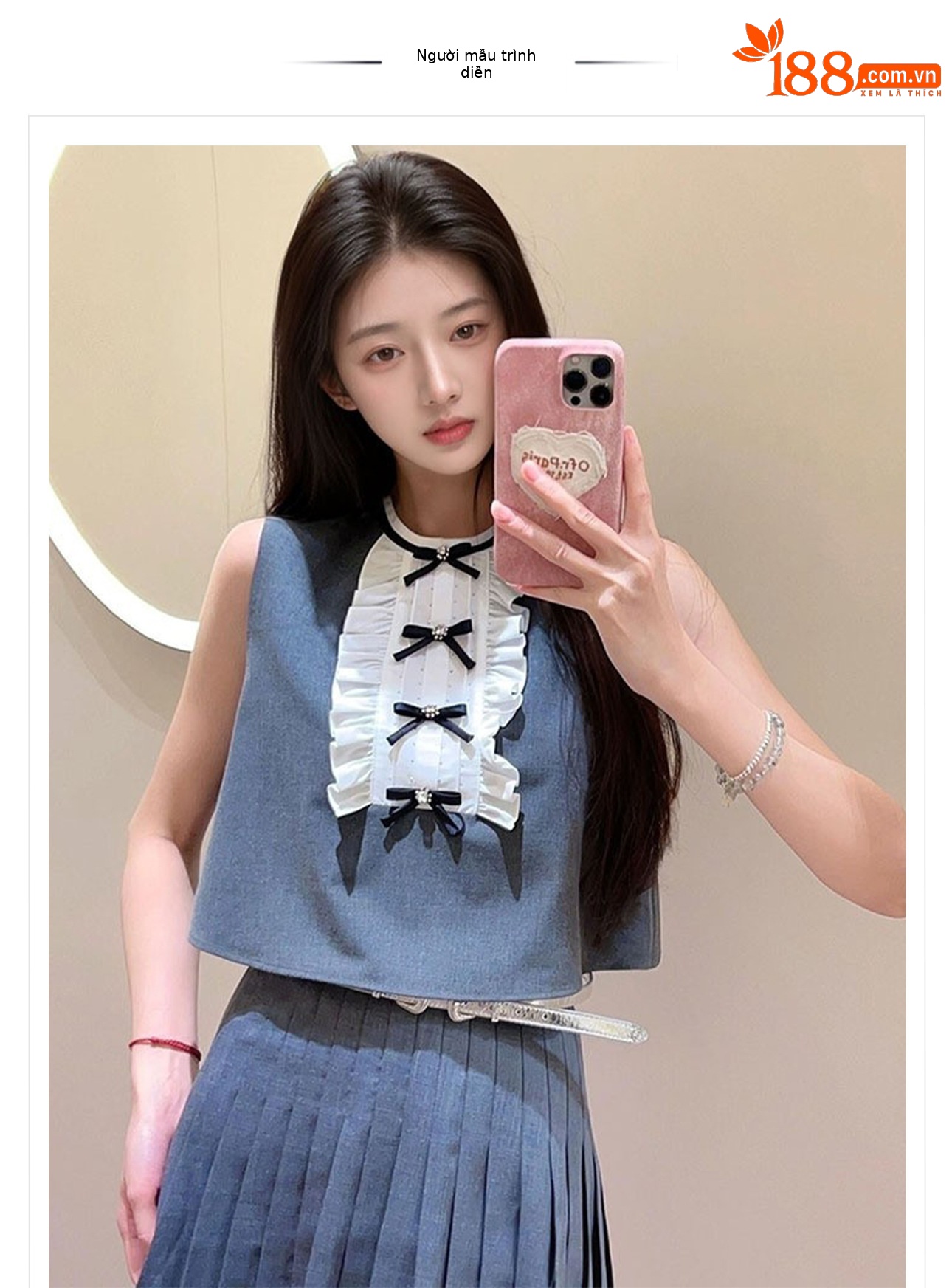 Bộ đầm hai mảnh mùa hè cao cấp áo hai dây ngắn kết hợp váy xếp ly eo rút tôn dáng — Áo ba lỗ, Váy hai dây chi tiết 1