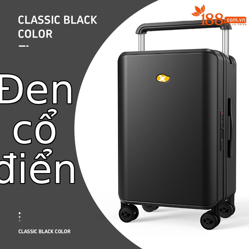 Vali kéo 20 inch chống nước bánh xe đa hướng dung tích 53L — 53L Công suất khổng lồ gói màu đen