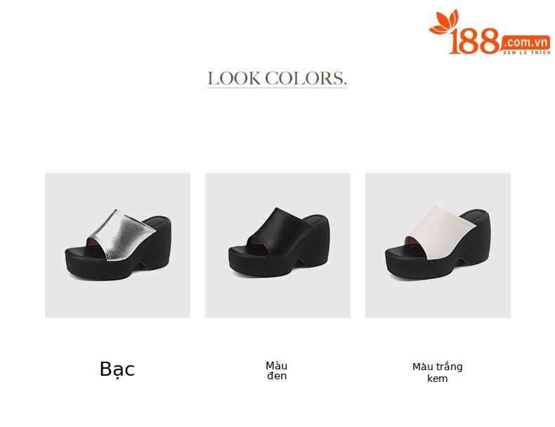 Dép sandal cao gót nữ hở mũi quai ngang đế dày siêu cao gót màu bạc — Màu đen, Màu trắng be, Màu bạc chi tiết 4
