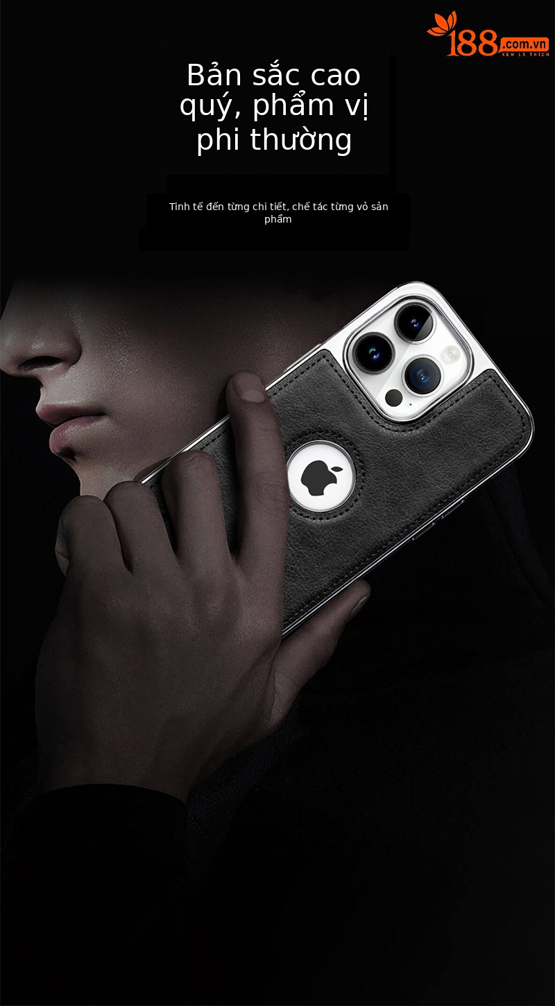 Ốp lưng da mạ điện kim loại cao cấp cho iPhone 16/17 Pro Max — [Da mạ đen] Giá đỡ lỗ lớn, [Da mạ điện màu nâu] Giá đỡ lỗ lớn, [Da mạ màu xanh] Giá đỡ lỗ lớn, [Da mạ điện màu tím] Giá đỡ lỗ lớn chi tiết 11