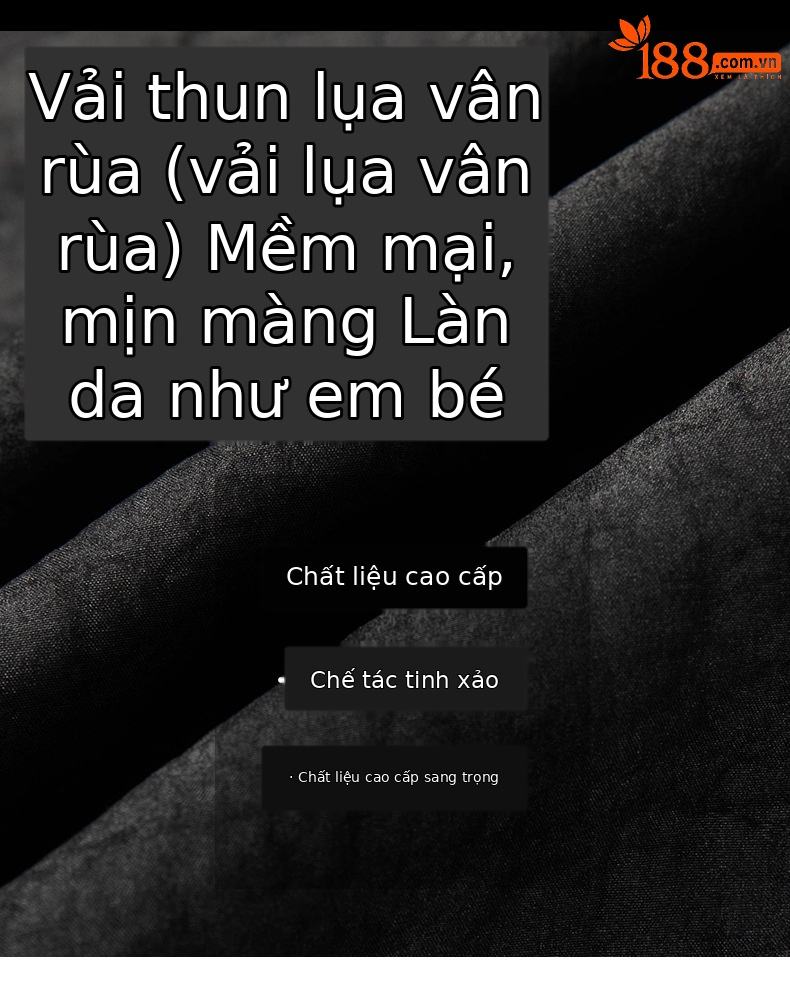Quần dài ống đứng nam lụa tơ tằm mỏng mùa hè phong cách Trung Hoa — Màu đen 56018 chi tiết 6