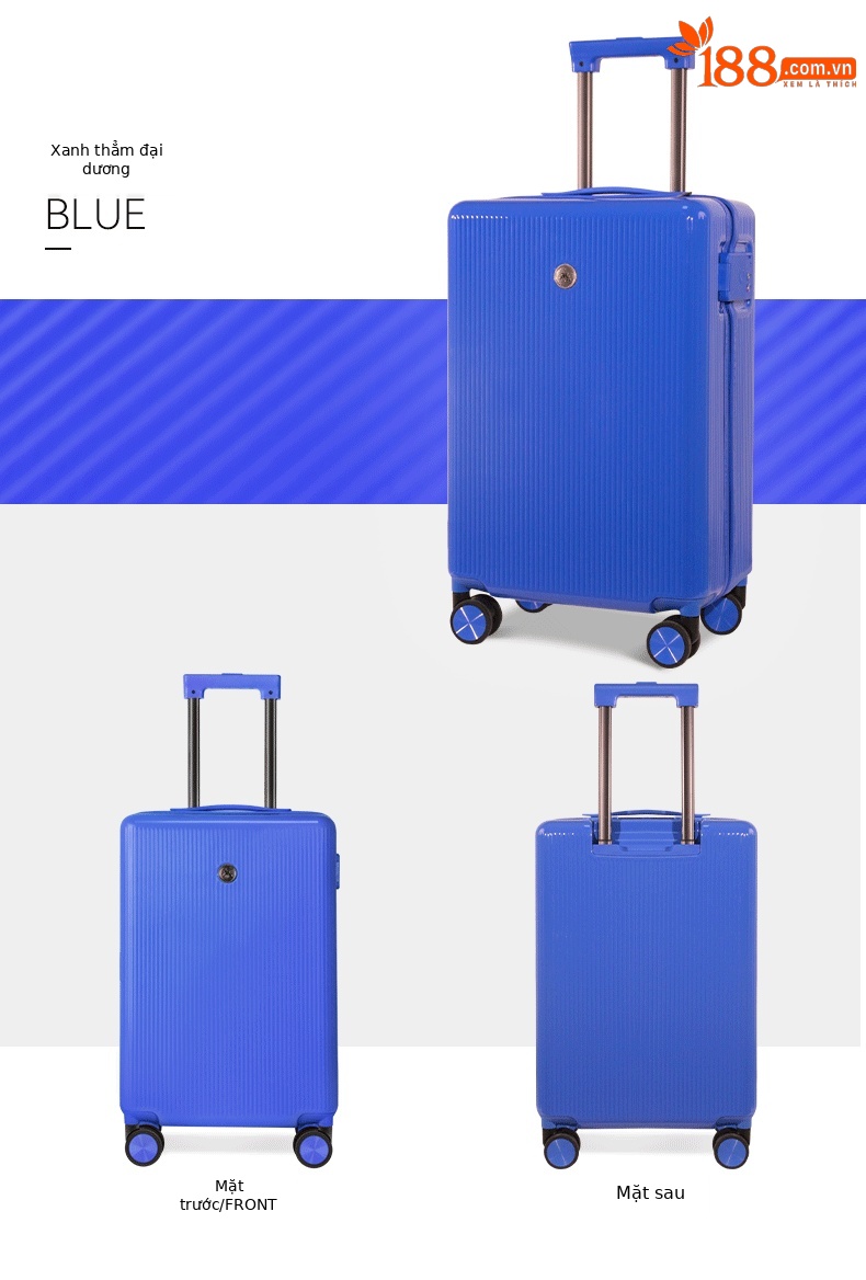 Vali kéo 20 inch nhẹ, dễ xách tay lên máy bay, màu Morandi phong cách trẻ trung — Hoa Anh Đào, Xanh lá nâu, Xám đá, Vàng kem chi tiết 13