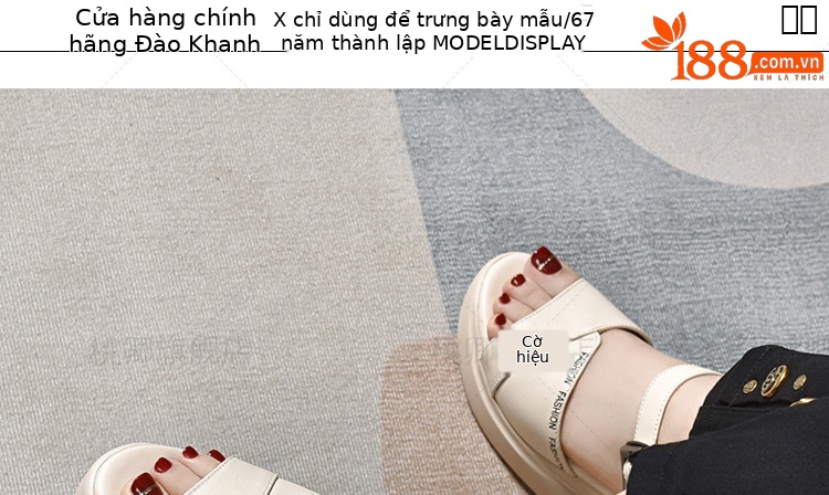 Sandal nữ đế dày da thật gót dốc cao hở mũi phối váy thời trang — Da trắng gạo nâng cấp gót dốc không mỏi chân chi tiết 6