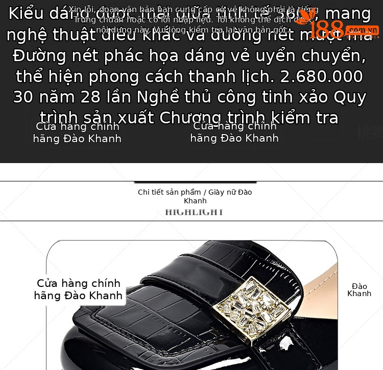Giày sandal nữ da bóng mũi kín gót vuông ổn định, đế mềm, phối đầm mùa hè — Màu đen chi tiết 3
