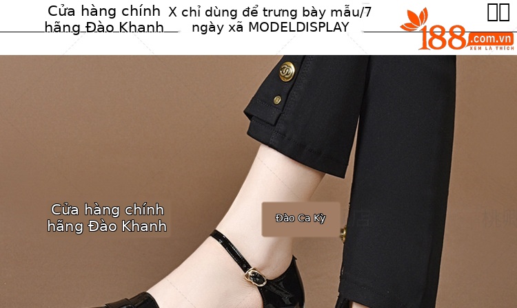 Giày sandal nữ da bóng mũi kín gót vuông ổn định, đế mềm, phối đầm mùa hè — Màu đen chi tiết 6