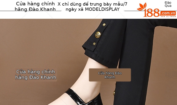 Giày Mary Jane nữ da sáng chế mũi tròn đế bệt miệng nông — Màu đen chi tiết 6