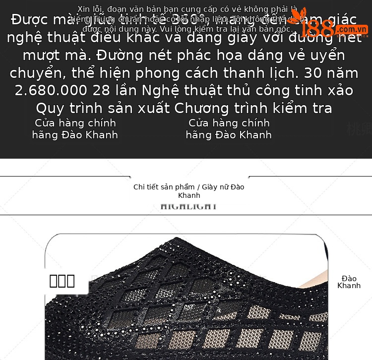 Dép sandal nữ mũi tròn đế bệt da thật gót dày khoét lỗ — Màu đen chi tiết 3
