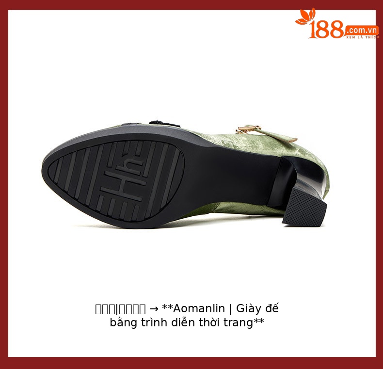 Giày cao gót nữ mũi nhọn phong cách cổ điển Trung Hoa, gót 5-11 cm, phối sườn xám váy vest — Trắng be 5cm, Màu trắng nhạt 7cm, Màu đen 11cm, Màu xanh lá cây 7cm chi tiết 17