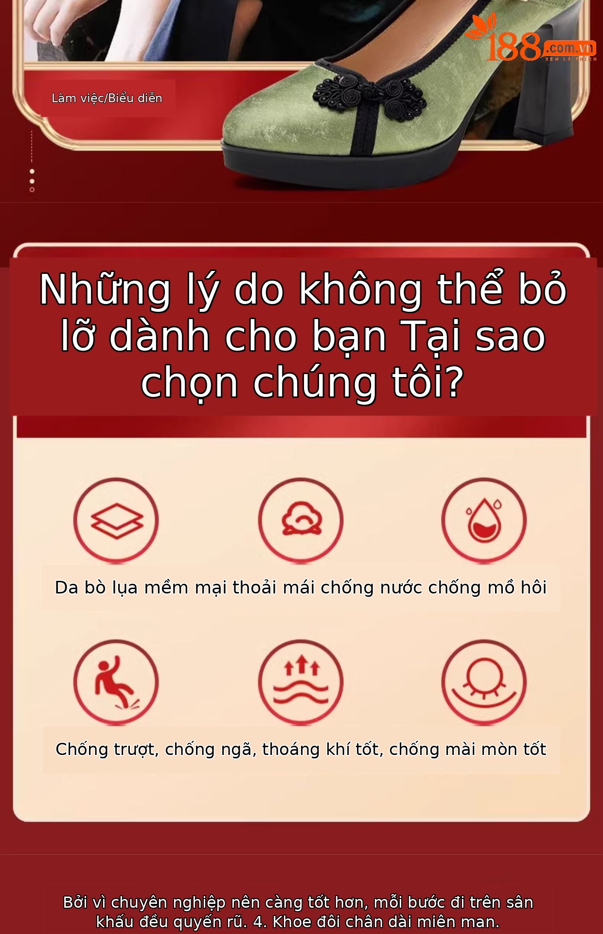 Giày cao gót nữ mũi nhọn phong cách cổ điển Trung Hoa, gót 5-11 cm, phối sườn xám váy vest — Trắng be 5cm, Màu trắng nhạt 7cm, Màu đen 11cm, Màu xanh lá cây 7cm chi tiết 2