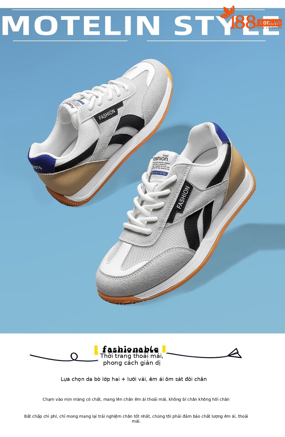 Giày thể thao nữ Dunhu dáng sneaker lưới thoáng khí, phối trắng học sinh xuân hè — Trắng cam 58369-1, 58369 Trắng xám Xuân Thu, Màu xám trắng 58369-1, 58369 Trắng cam Xuân Thu chi tiết 2