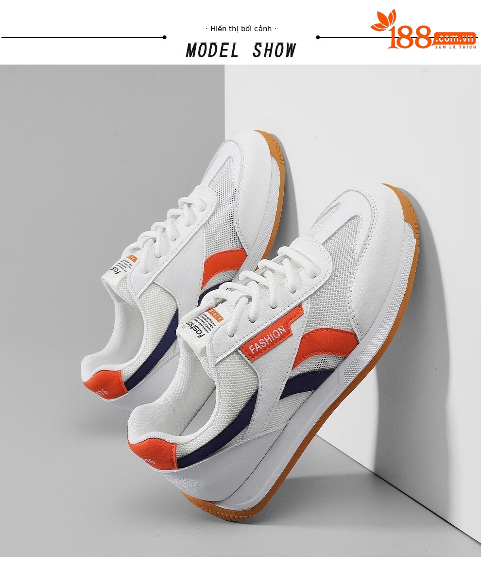 Giày thể thao nữ Dunhu dáng sneaker lưới thoáng khí, phối trắng học sinh xuân hè — Trắng cam 58369-1, 58369 Trắng xám Xuân Thu, Màu xám trắng 58369-1, 58369 Trắng cam Xuân Thu chi tiết 11