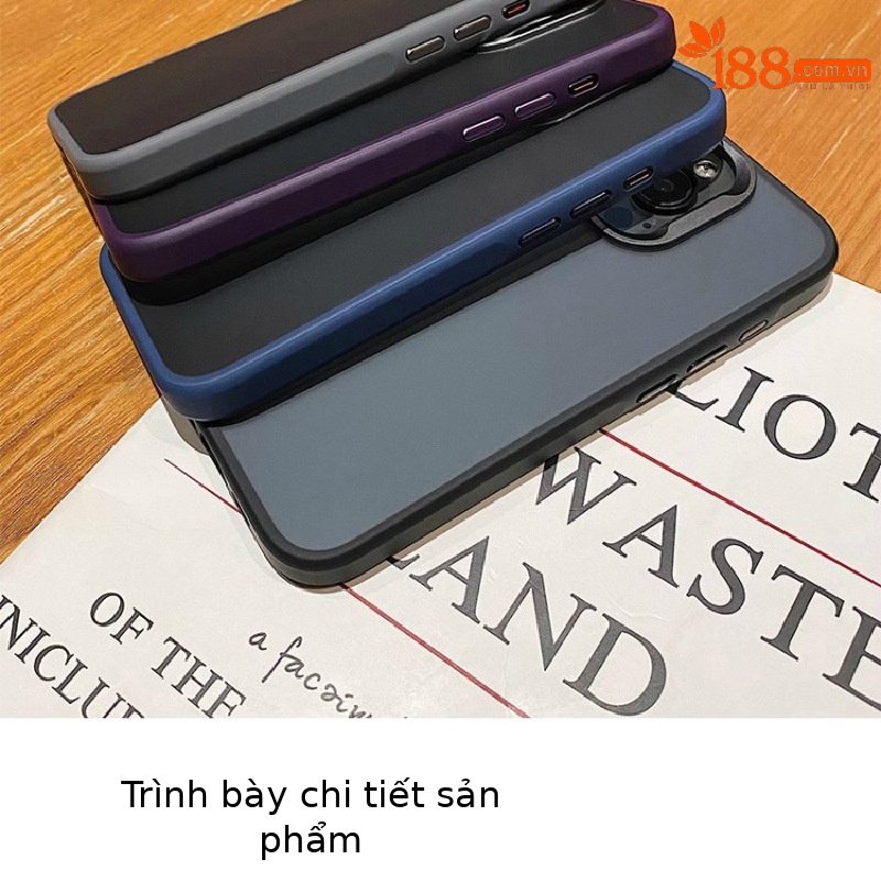 Ốp lưng từ tính nhám cho iPhone 15 Pro Max, thiết kế công sở đơn giản, bảo vệ toàn diện — [Màu đen★Khung hợp kim nhôm từ tính mờ], Màu xám★Khung hợp kim nhôm từ tính mờ], 【Màu tím sẫm★Khung hợp kim nhôm từ tính mờ], 【Màu Xanh hoàng gia★Khung hợp kim nhôm từ tính mờ] chi tiết 5