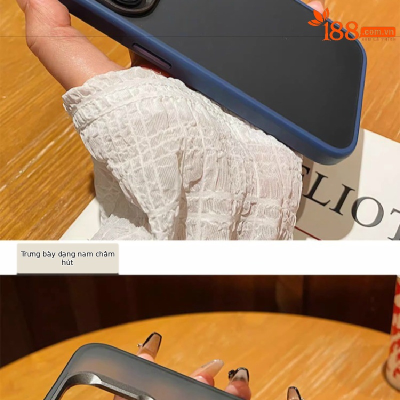 Ốp lưng từ tính nhám cho iPhone 15 Pro Max, thiết kế công sở đơn giản, bảo vệ toàn diện — [Màu đen★Khung hợp kim nhôm từ tính mờ], Màu xám★Khung hợp kim nhôm từ tính mờ], 【Màu tím sẫm★Khung hợp kim nhôm từ tính mờ], 【Màu Xanh hoàng gia★Khung hợp kim nhôm từ tính mờ] chi tiết 17