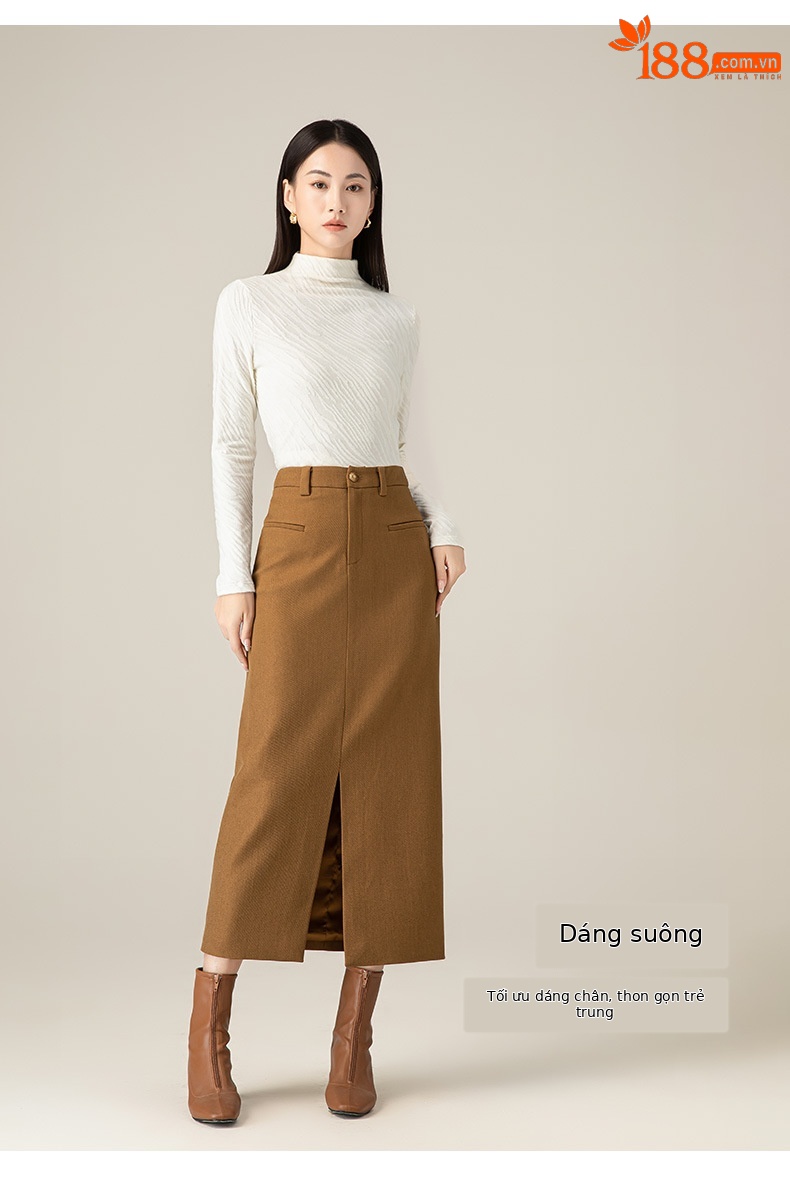 Bộ vest gile nữ len phong cách lịch lãm — Áo vest (64625) chi tiết 13