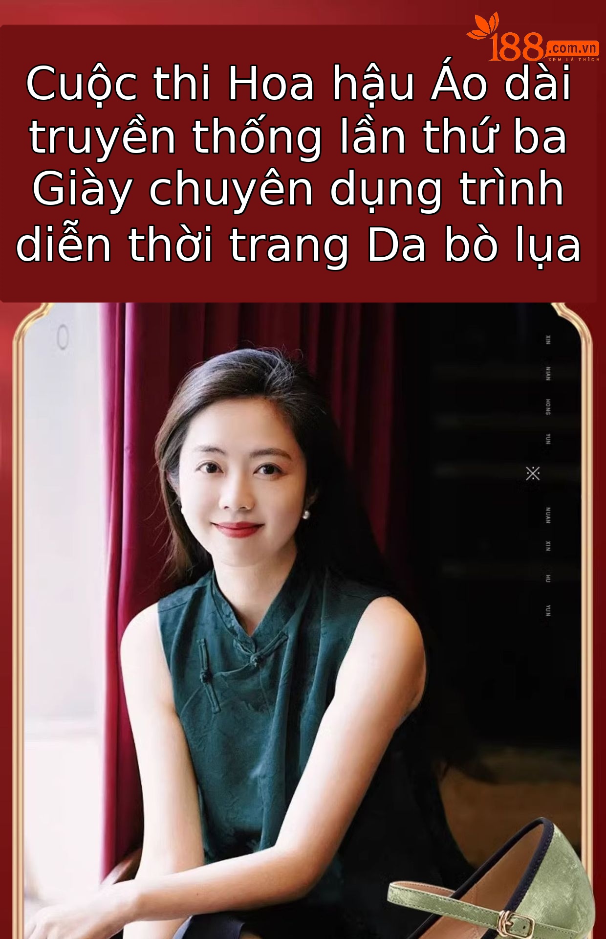 Giày cao gót nữ mũi nhọn phong cách cổ điển Trung Hoa, gót 5–11 cm, phù hợp mặc cùng sườn xám hoặc váy dài — Trắng be 5cm, Màu trắng nhạt 7cm, Màu đen 11cm, Xanh 7cm chi tiết 1