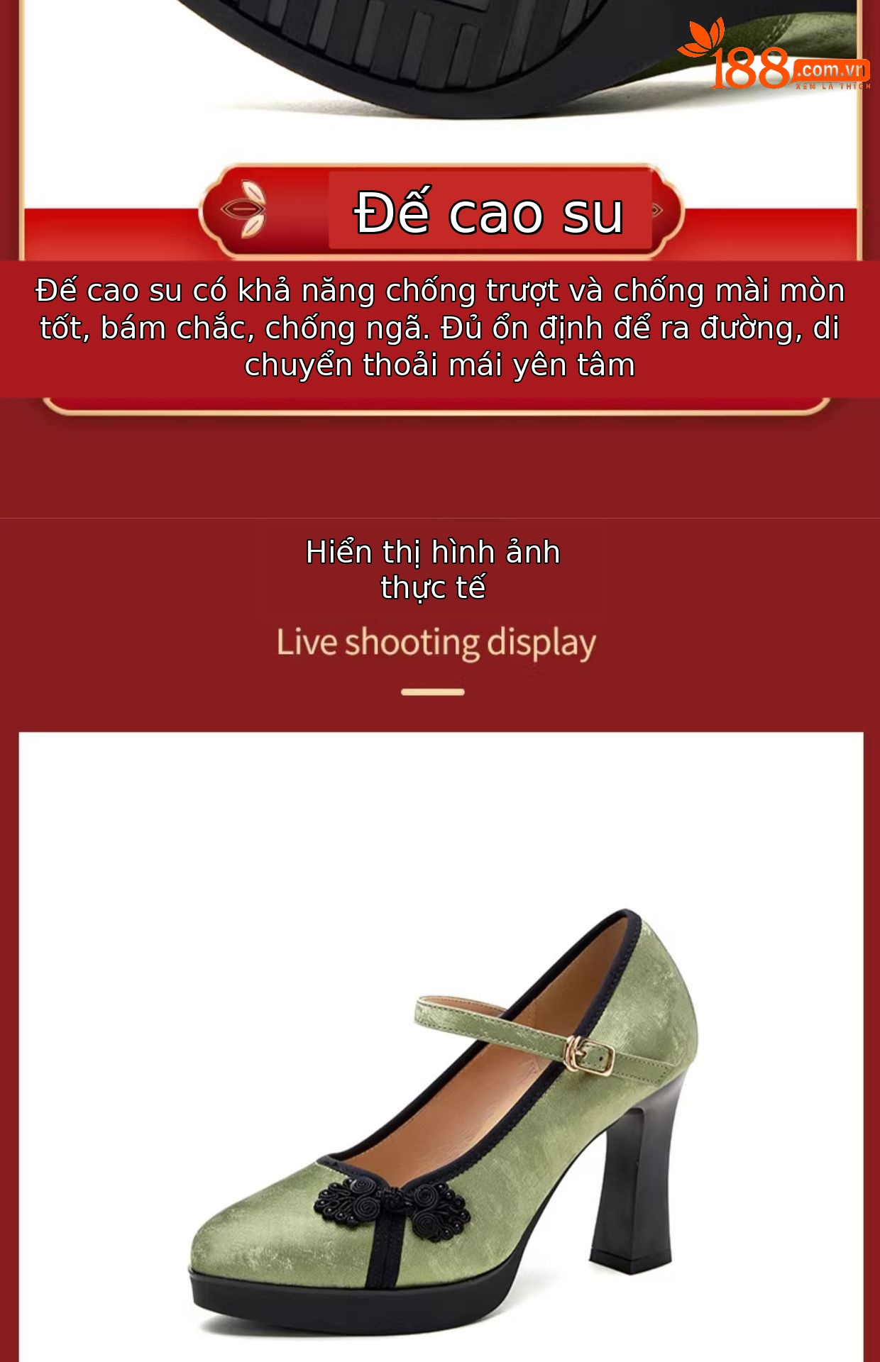 Giày cao gót nữ mũi nhọn phong cách cổ điển Trung Hoa, gót 5–11 cm, phù hợp mặc cùng sườn xám hoặc váy dài — Trắng be 5cm, Màu trắng nhạt 7cm, Màu đen 11cm, Xanh 7cm chi tiết 14