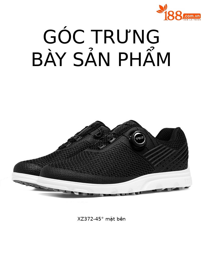 Giày golf nam PGM đinh dẻo thoáng khí chống trượt — XZ372-[Bằng sáng chế/Núm/Chống trượt thoáng khí]-Màu Đen nguyên tử chi tiết 15