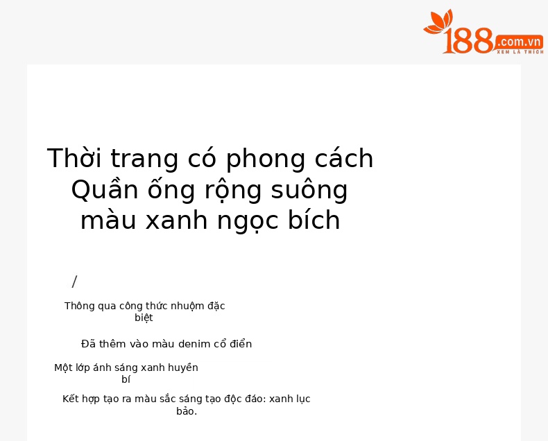 Quần jean ống đứng cạp cao Xinge chất Tencel mềm rủ, gấu gập cho nữ dáng nhỏ — Xanh đá quý chi tiết 1